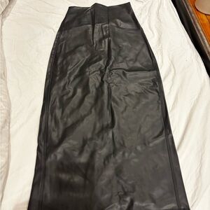 Zara Charcoal Leather Outerwear